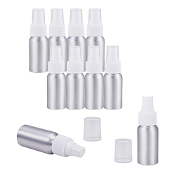 Белый Многоразовые алюминиевые бутылки, салон-парикмахерский опрыскиватель, бутылка для воды, платина, белые, 10.4x3.2 см, Емкость: 30 мл