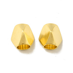 Real 24K Gold Plated Brass Beads, Cadmium Free & Lead Free, Nuggets, Real 24K Gold Plated, 6.5x6x6mm, Hole: 3.5mm