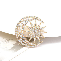 Солнце Подвески из сплава и страза, луна, солнце, 45 мм