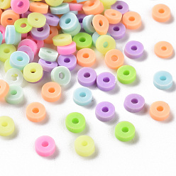 Mixed Color Handmade Polymer Clay Beads, Heishi Beads, for DIY Jewelry Crafts Supplies, Disc/Flat Round, Mixed Color, 4.5x1.5mm, Hole: 1.5mm, about 41000pcs/1000g