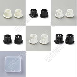 Mixed Color Gorgecraft 120Pcs 6 Style Plastic Hole Plugs, Snap in Flush Type Hole Plugs, Post Pipe Insert End Caps, for Furniture Fencing, Column, Mixed Color, 7.5~12.5x5.5~10.5mm, 20pcs/style