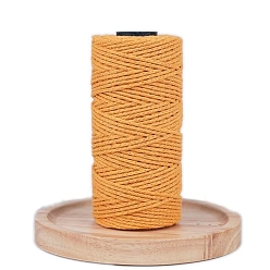 Оранжевый 2-слойный круглый хлопковый шнур, для diy craft, оранжевые, 2 мм, около 164.04 ярдов (150 м) / рулон