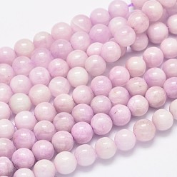 Kunzite Round Natural Kunzite Beads Strands, Spodumene Beads, Grade A, 10mm, Hole: 1mm, about 38pcs/strand, 15.5 inch