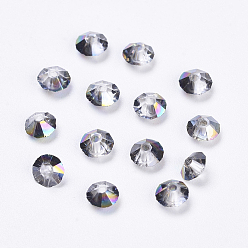 Colorful Imitation Austrian Crystal Beads, Grade AAA, Faceted, Bicone, Colorful, 4.5x2.5mm, Hole: 0.7~0.9mm
