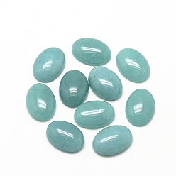 Turquoise Natural White Jade Cabochons, Dyed, Oval, Turquoise, 18x13x5mm