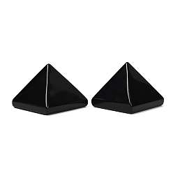 Обсидиан Натуральный обсидиан оргонит пирамида дисплей украшения, фигурка для украшения дома, энергетический камень рейки для исцеления, 52x51.5x40 мм