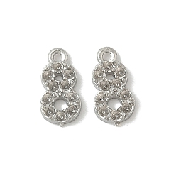 Нержавеющая Сталь Цвет 304 Настройки горный хрусталь из нержавеющей стали кулон, число, цвет нержавеющей стали, 8x4x1.5 мм, отверстие : 0.8 мм, пригодный для стразов 1 мм