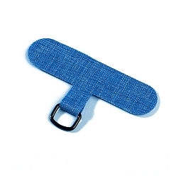 Озёрно--синий Нашивка на шнурок для мобильного телефона из ткани Оксфорд, Запасная часть соединителя ремешка для телефона, вкладка для безопасности сотового телефона, Плут синий, 6x1.5x0.065~0.07 см, Внутренний диаметр: 0.7x0.9 cm