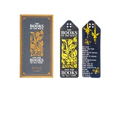 Flower PET Bookmarks, Vintage Arrow Shape Bookmarks, Flower Pattern, 128x40mm, 2 styles, 2pcs/style, 4pcs/set