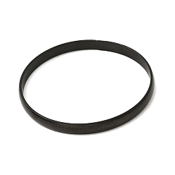 Черный 304 Простые браслеты из нержавеющей стали для женщин и мужчин, ионное покрытие (ip), долговечный, чёрные, внутренний диаметр: 2.15 дюйм (5.45 см)