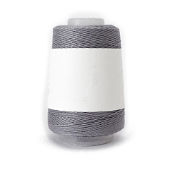 Gray 280M Size 40 100% Cotton Crochet Threads, Embroidery Thread, Mercerized Cotton Yarn for Lace Hand Knitting, Gray, 0.05mm
