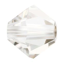 00030 242 Argent Flare Хрустальные бусины preciosa®, чешский хрусталь, биконус(451 69 302 рондель), 00030 242 серебряная вспышка, 4 мм, отверстие : 0.8 мм