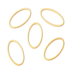 Golden 201 Stainless Steel Linking Rings, Oval, Golden, 15.5x8.5x1mm