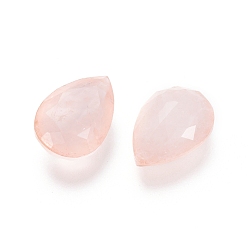 PeachPuff K9 Glass Rhinestone Cabochons, Pointed Back, Faceted, Teardrop, PeachPuff, 14x10x6mm