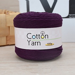 Purple Cotton Yarn, for DIY Crochet Crafts, Purple, 2.5~3mm