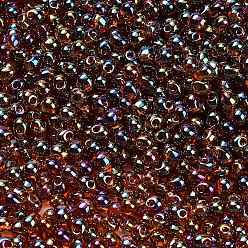 (DP257) Transparent Topaz AB Миюки 3.4мм капельные бусины, японский бисер, прозрачные цвета AB, (dp257) прозрачный топаз ab, 3.4x3 мм, отверстие : 0.65 мм, Около 900 шт / 50 г