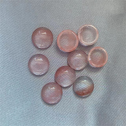 Cherry Quartz Glass Cherry Quartz Glass Cabochons, Flat Round, 6mm