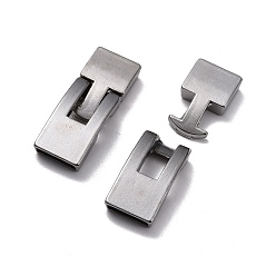 Gunmetal Tibetan Style Snap Lock Clasps, Cadmium Free & Nickel Free & Lead Free, Rectangle, Gunmetal, 22x12x6mm, 19x12x5mm, Hole: 3x10mm