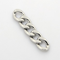 Stainless Steel Color Men's Jewelry Making 304 Stainless Steel Cuban Link Chains, Chunky Curb Chains, Unwelded, Stainless Steel Color, 16x12x3mm