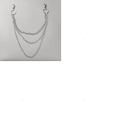 Платина 1 Витая цепочка из поликарбонатного сплава 3 Многослойные цепочки для женщин и мужчин, платина, 505 мм