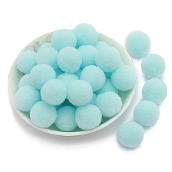 Pale Turquoise Polyester Ball, Costume Accessories, Clothing Accessories, Round, Pale Turquoise, 10mm, 288pcs/bag