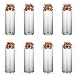 Clear Glass Jar Glass Bottles, with Cork Stopper, Wishing Bottle, Bead Containers, Clear, 70x27mm, Bottleneck: 20mm in diameter, Capacity: 18ml(0.6 fl. oz)