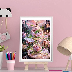 Pink DIY Tree/Flower Pattern 5D Diamond Painting Kits, Pink, 400x300mm