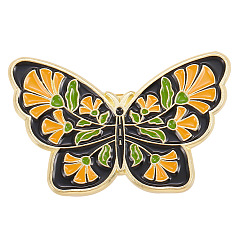 XZ6957 Retro Flower Butterfly Alloy Brooch Pin for Fashion Clothes and Bags
