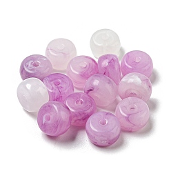 Orchid Opaque Acrylic Bead, Rondelle, Orchid, 8x5mm, Hole: 1.6mm