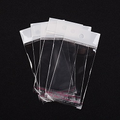 OPP Cellophane Cellophane Bags, 13x6cm, Unilateral Thickness: 0.035mm, Inner Measure: 9x6cm, Hole: 6mm