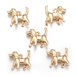 Light Gold Подвески из сплава , собака прелести, золотой свет, 14x16 мм, отверстие : 2 мм