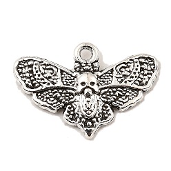 Antique Silver Tibetan Style Alloy Pendants, Cadmium Free & Lead Free, Butterfly, Antique Silver, 13.5x20x2mm, Hole: 1.2mm, about 952pcs/1000g