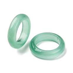 Средний Аквамарин Cat Eye палец кольца, простые кольца для женщин, средний аквамарин, 6 мм, размер США 7 1/4 (17.5 мм)