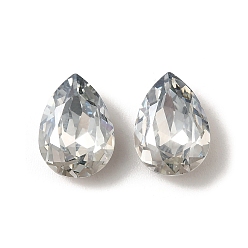 Синий Оттенок K 5 кабошоны из стеклянного страза, задние и задние, граненые, слеза, синий оттенок, 14x10x5 мм