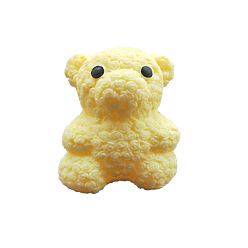 Light Khaki TPR Stress Toy, Funny Fidget Sensory Toy, for Stress Anxiety Relief, Bear, Light Khaki, 57x70x80mm
