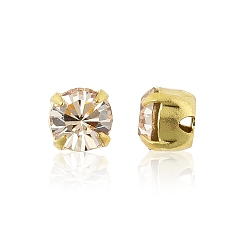 00030 235 Honey Preciosa® maxima crystal в пришивной чашке, чешский хрусталь, с настройками латуни, 719 37 083 шатон (круглый), золотые, 00030 235 мед, ss 19 (4.4~4.6 мм)