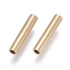 Doré  Placage ionique (ip) 304 perles de tube en acier inoxydable, or, 15x3mm, Trou: 2mm