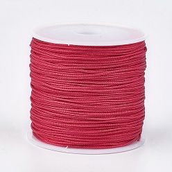 Crimson Nylon Thread, Nylon Jewelry Cord for Custom Woven Jewelry Making, Crimson, 0.8mm, about 49.21 yards(45m)/roll