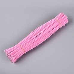 Pearl Pink Pipe Cleaners, DIY Chenille Stem Tinsel Garland Craft Wire, Pearl Pink, 300~305x5~7mm, about 95~100 strip/bundle