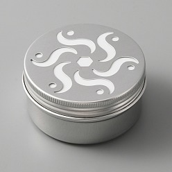 Другие Алюминиевые неглубокие круглые банки для свечей, с полыми крышками, пустые жестяные контейнеры для хранения, образец мельницы, 7.05x3.45 см, Внутренний диаметр: 6.45x3.25 cm