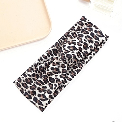 Кокосово-Коричневый Тканевые резинки для волос, резинки для волос для женщин девочек, рисунок для леопарда, кокосового коричневый, 220x85 мм