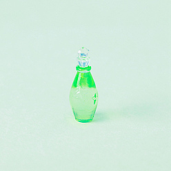 Зеленый лайм Светящаяся в темноте мини модель, аксессуары для кукольного домика с микро-ландшафтом, притворяясь опорными украшениями, бутылка, зеленый лайм, 13x32 мм