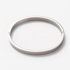 Stainless Steel Color 304 Stainless Steel Bangles, Stamping Blank Tag, Stainless Steel Color,  Inner Diameter: 2x2-3/8 inch(5x6cm)