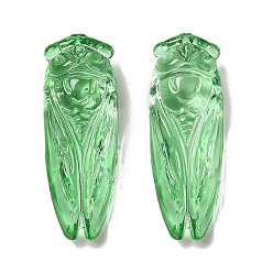 Green Handmade Glass Decorations, Cicada, Green, 61x22x15mm