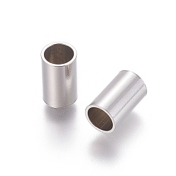 Stainless Steel Color 304 Stainless Steel Tube Beads, Stainless Steel Color, 10x6mm, Hole: 5mm