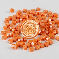 Dark Orange Sealing Wax Particles, for Retro Seal Stamp, Octagon, Dark Orange, Package Bag Size: 114x67mm, about 100pcs/bag