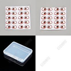 Разноцветный 2 сумки 2 стили самоклеящиеся наклейки из смолы, глаза, красочный, 50~58x50~62x2 мм, 40 шт / пакет, 1 сумка / стиль