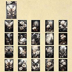Floral White Flower Scrapbook Paper Pads, for DIY Album Scrapbook, Background Paper, Diary Decoration, Floral White, 140x100mm, 20pcs/set