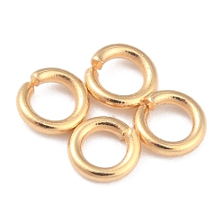 Real 24K Gold Plated Rack Plating Brass Jump Rings, Open Jump Rings, Long-Lasting Plated, Real 24K Gold Plated, 3.5x0.8mm, 20 Gauge, Inner Diameter: 2mm