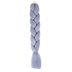 Dark Gray Long Single Color Jumbo Braid Hair Extensions for African Style - High Temperature Synthetic Fiber